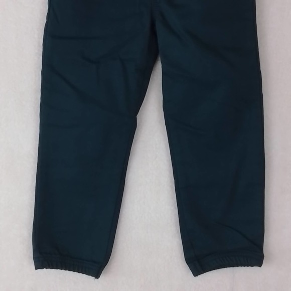 Carter's Kid Cotton Blend Joggers Boy's Size 4 in Dark Green w/ Terry Lining - Picture 4 of 10